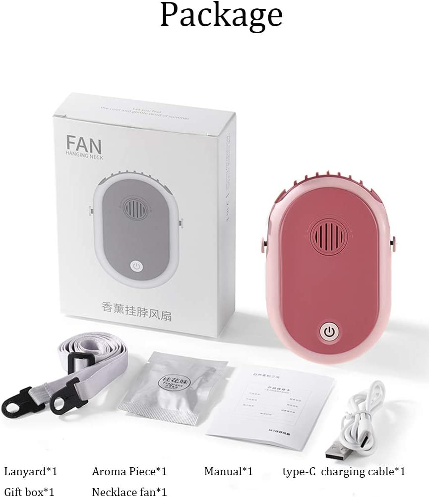 Portable Mini Handheld Hanging Neck Fan Air Conditioning Cooling Refrigeration Necklace Fan