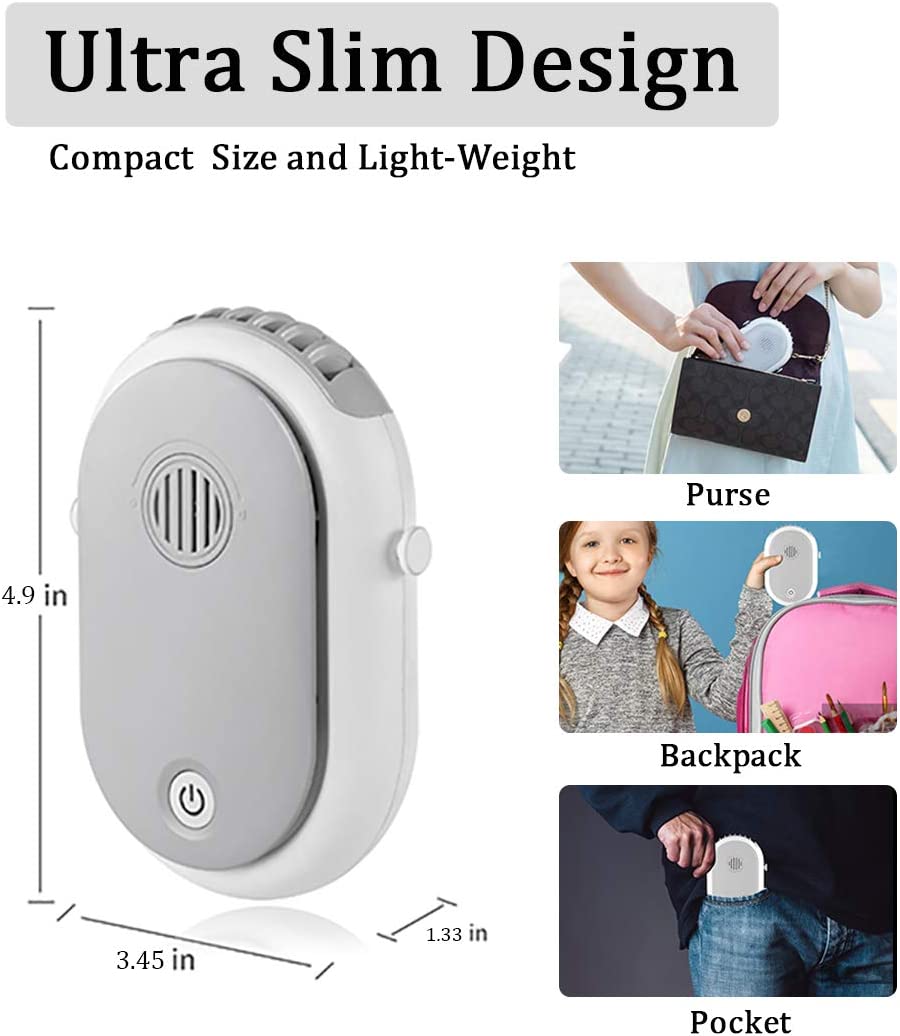 Portable Mini Handheld Hanging Neck Fan Air Conditioning Cooling Refrigeration Necklace Fan