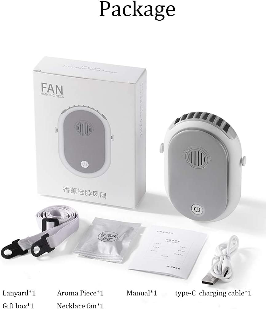 Portable Mini Handheld Hanging Neck Fan Air Conditioning Cooling Refrigeration Necklace Fan