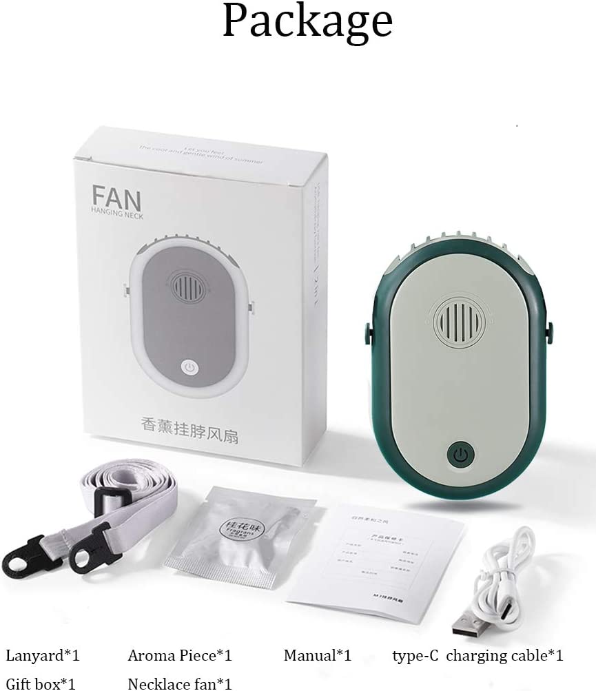 Portable Mini Handheld Hanging Neck Fan Air Conditioning Cooling Refrigeration Necklace Fan