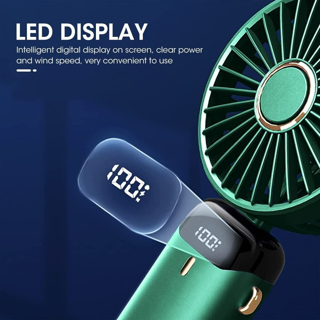 Mini Hand Held Small Folding Desk Fan Cooler Cooling USB Fans