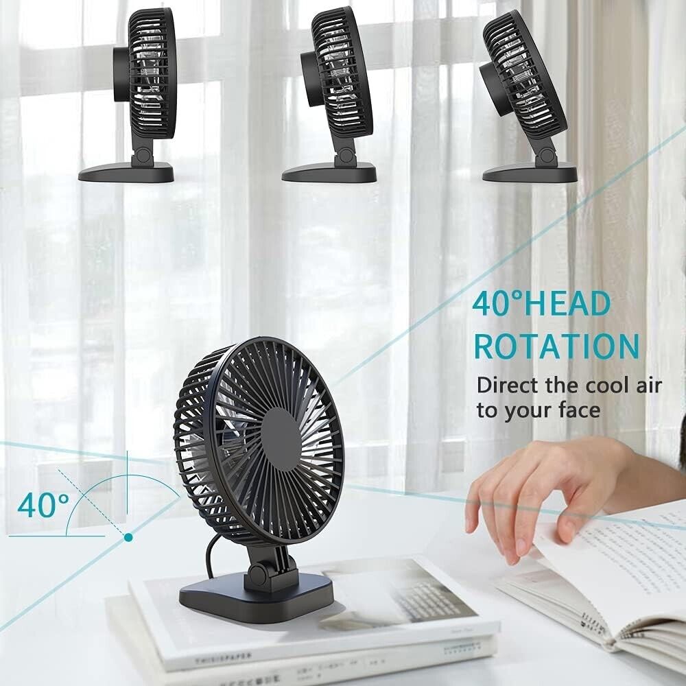 Small Personal Quiet Desktop Fan Adjustable Tilt Angle Portable Cooling Fans