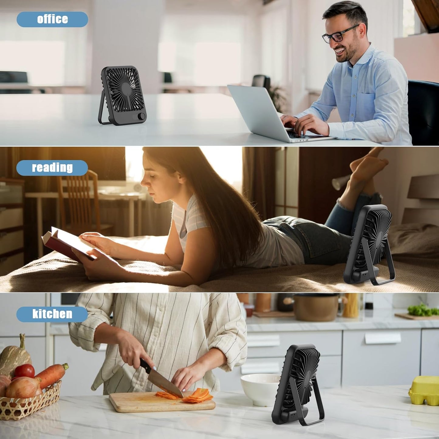 100 Speed Battery Operated Personal Fan With Digital Display 180°Tilt Small Fan for Travel, Desk Bedroom Office Home Outdoor