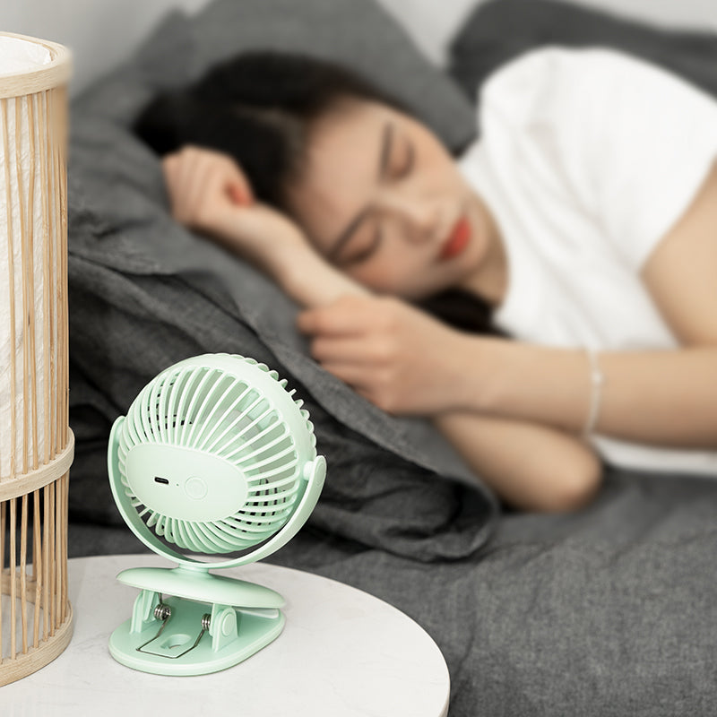 Mini Small Clip Fan USB Desktop Clip-on Baby Stroller Fan Dormitory Bedside Charging Fan