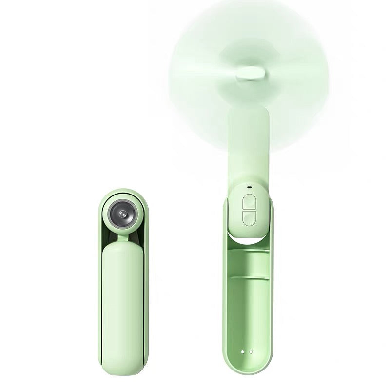 4 IN 1 Multifunction Mini Handheld Fan USB Portable Rechargeable Small Pocket Fan with Power Bank, Flashlight and Cell Phone Stands for Travel/Summer/Concerts/gifts