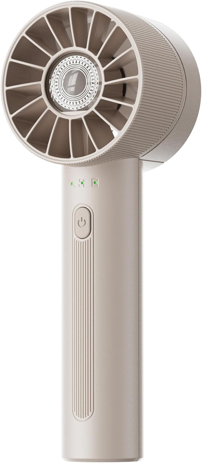 Mini Portable Handheld Turbo Fan 4 Speed High Velocity Personal Cooling Device Purse Travel Essential for Vacation/Beach/Trip