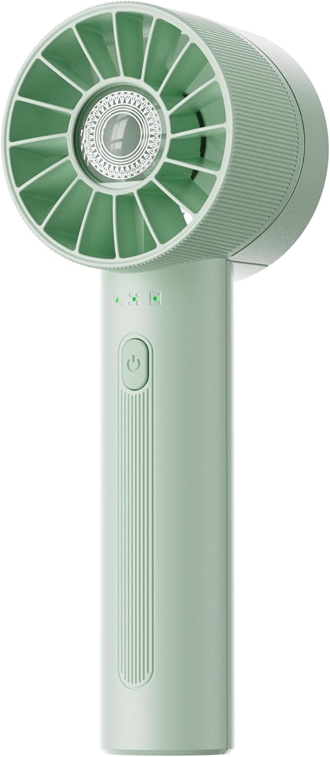Mini Portable Handheld Turbo Fan 4 Speed High Velocity Personal Cooling Device Purse Travel Essential for Vacation/Beach/Trip