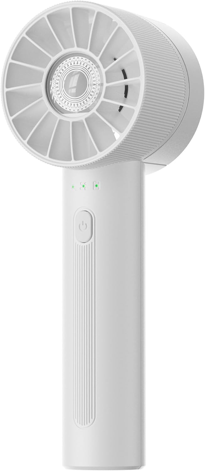 Mini Portable Handheld Turbo Fan 4 Speed High Velocity Personal Cooling Device Purse Travel Essential for Vacation/Beach/Trip