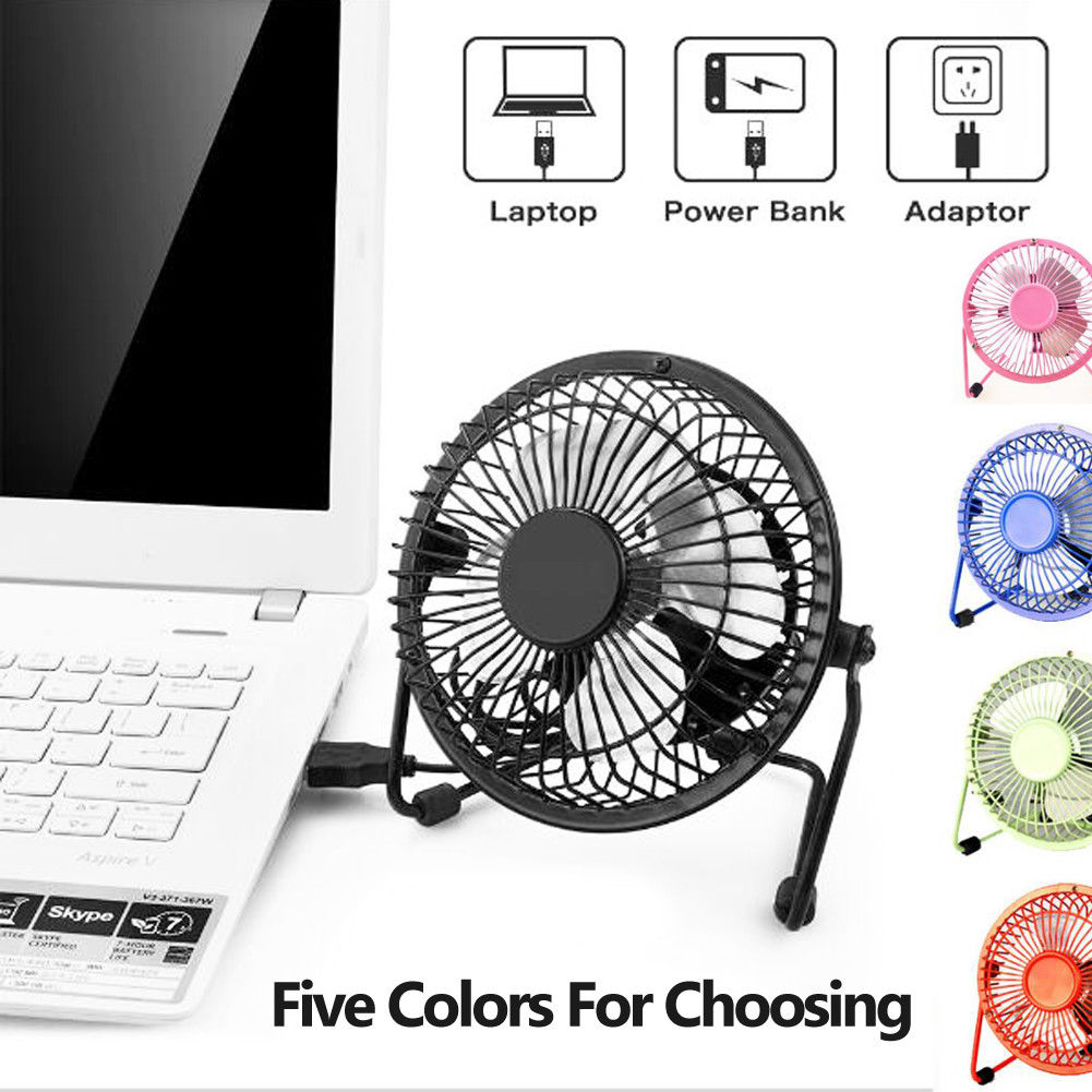 Mini Table Outdoor Fan USB Portable Desk Fan Metal Mute Office Home Personal