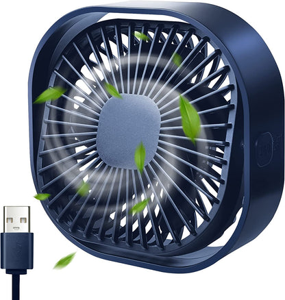 Mini 360° Rotatable Small USB Desk Fan for Office, Dorm, Bedroom, Laptop, Library, Indoor, Summer, Gift