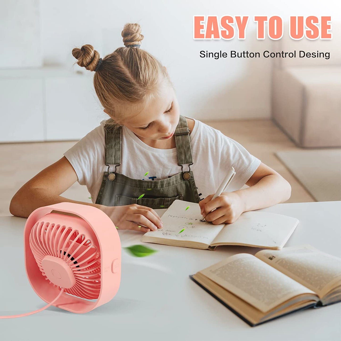 Mini 360° Rotatable Small USB Desk Fan for Office, Dorm, Bedroom, Laptop, Library, Indoor, Summer, Gift