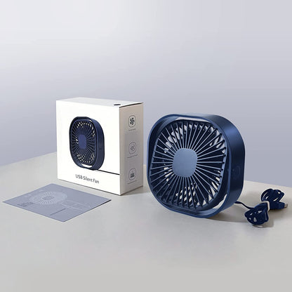 Mini 360° Rotatable Small USB Desk Fan for Office, Dorm, Bedroom, Laptop, Library, Indoor, Summer, Gift