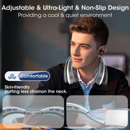 Portable Hanging USB Neck Fan Cooling Air Cooler Little Electric Air Conditioner Fan