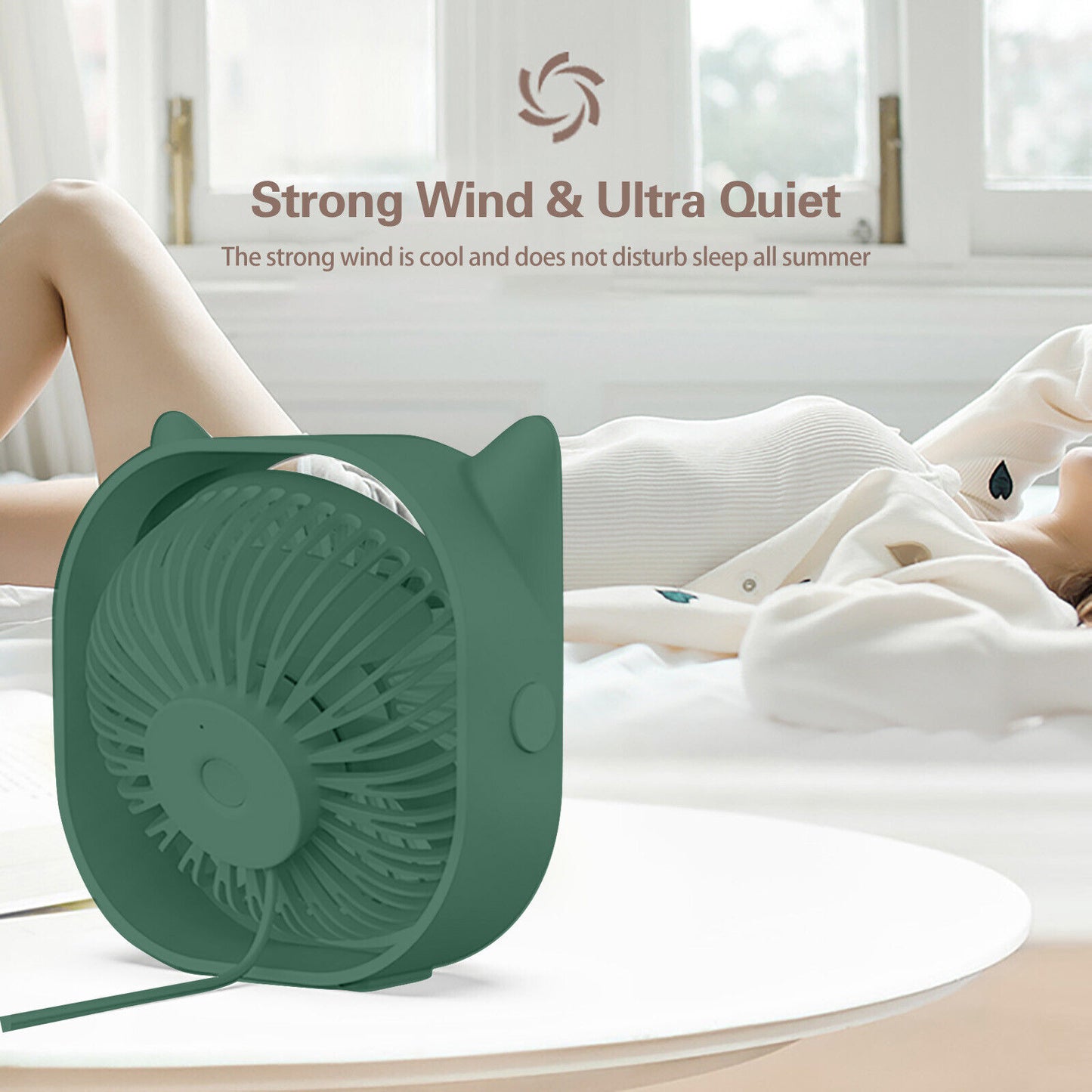 Mini Table Fan Ultra Quiet Small Personal USB Desk Fan