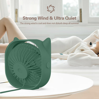 Mini Table Fan Ultra Quiet Small Personal USB Desk Fan