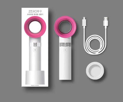 360° Bladeless Fan Hand Held Desktop Mini Portable USB Rechargeable Cooler Fan