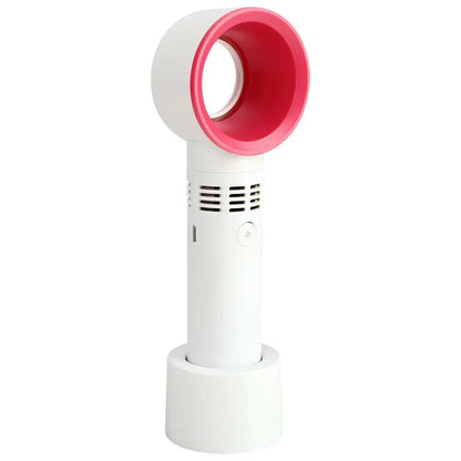 360° Bladeless Fan Hand Held Desktop Mini Portable USB Rechargeable Cooler Fan