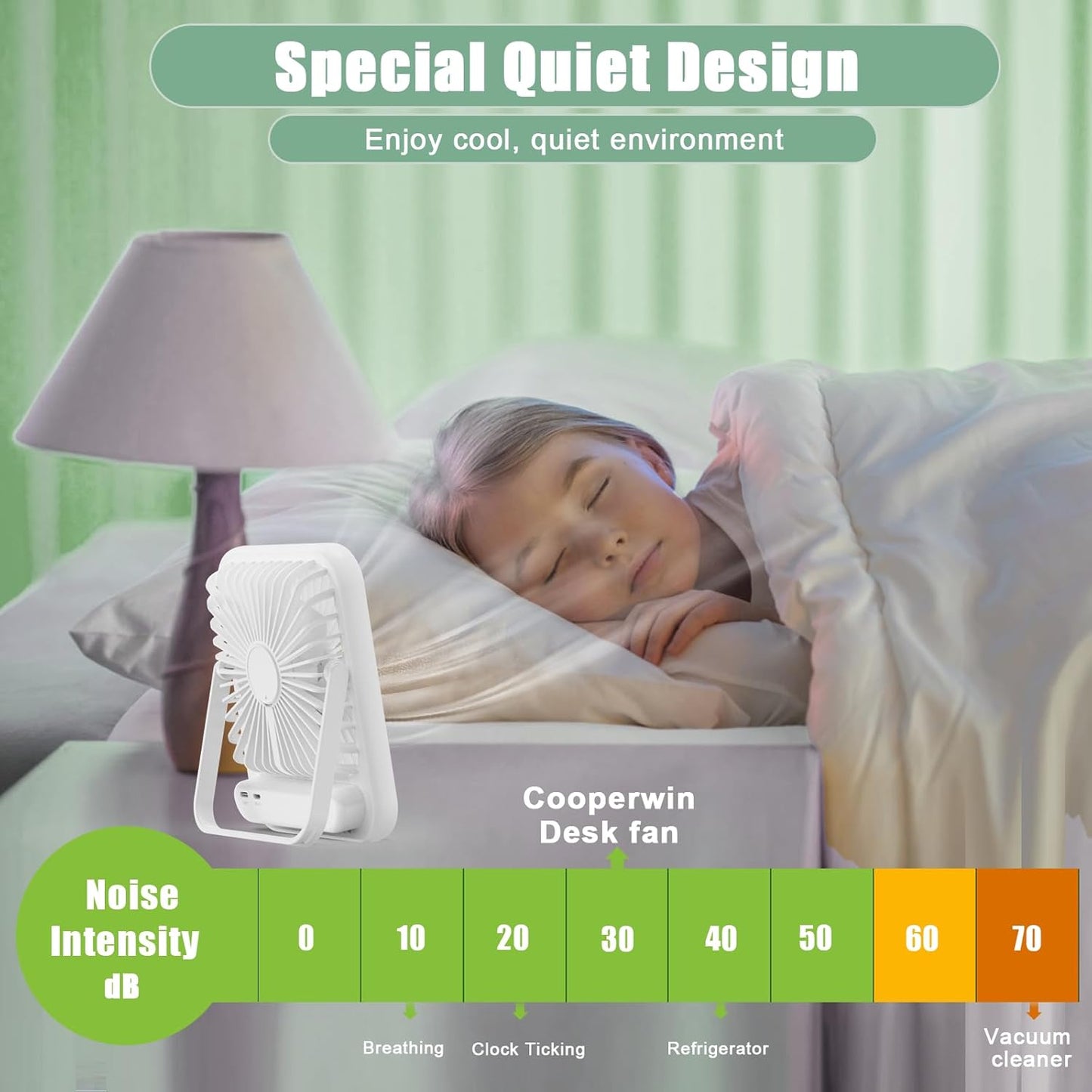 100 Speed Battery Operated Personal Fan With Digital Display 180°Tilt Small Fan for Travel, Desk Bedroom Office Home Outdoor