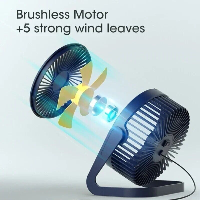 360° Mini Desk Fan Travel Fan USB Fan Portable Table Fan