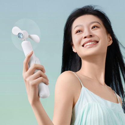 4 IN 1 Multifunction Mini Handheld Fan USB Portable Rechargeable Small Pocket Fan with Power Bank, Flashlight and Cell Phone Stands for Travel/Summer/Concerts/gifts