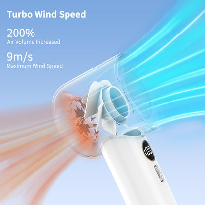1-100 Speed Adjustable Portable Personal Handheld Fan Rechargeable for Travel, Outdoor