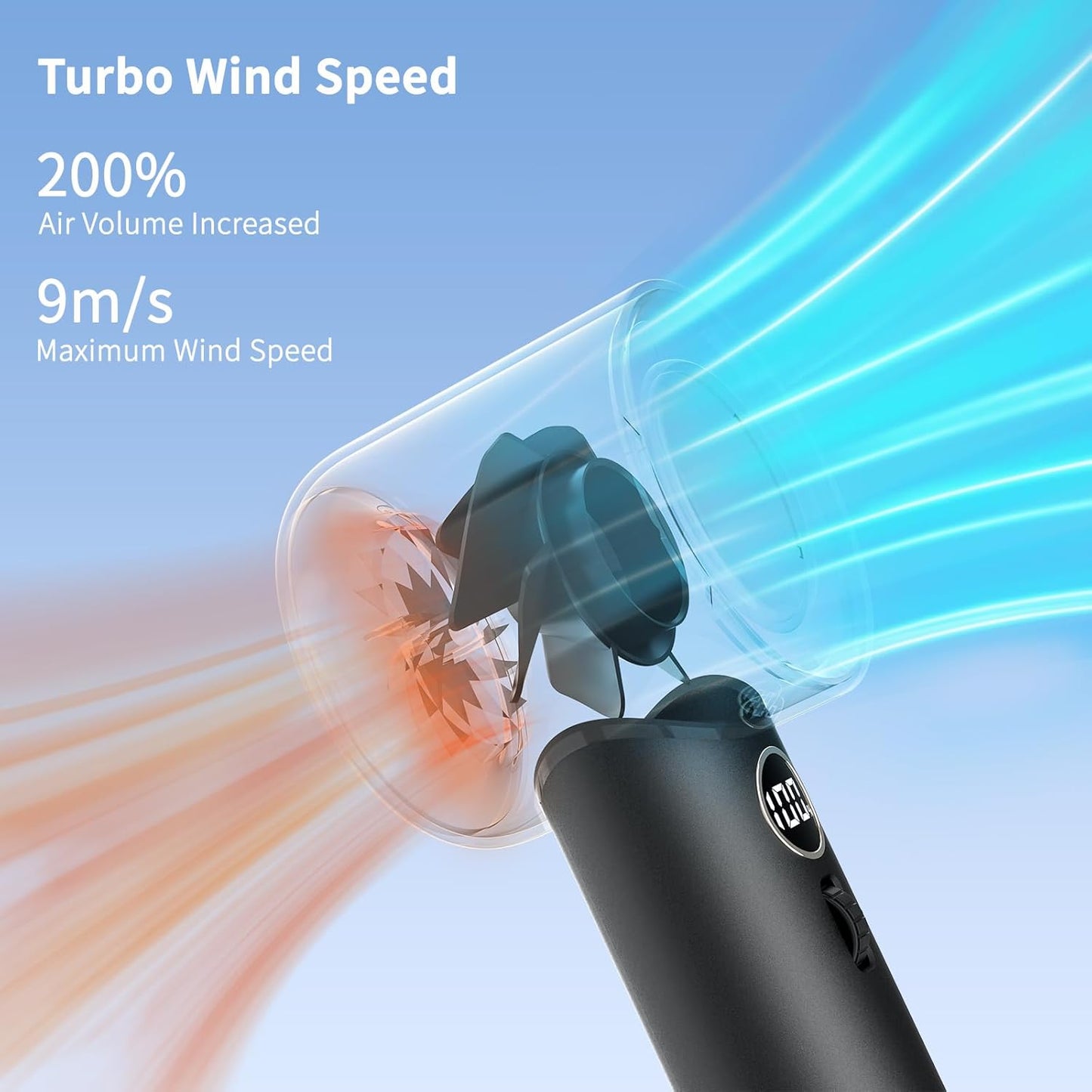 1-100 Speed Adjustable Portable Personal Handheld Fan Rechargeable for Travel, Outdoor