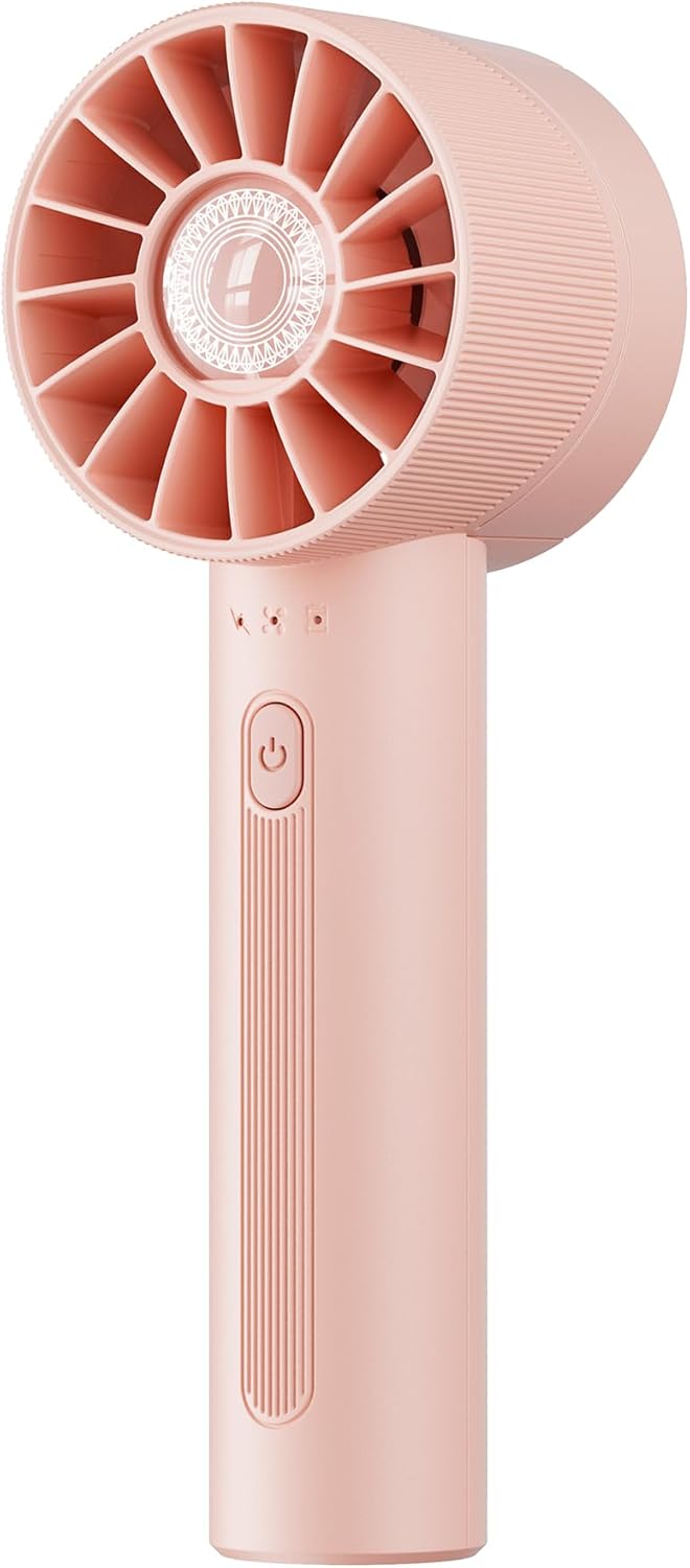 Mini Portable Handheld Turbo Fan 4 Speed High Velocity Personal Cooling Device Purse Travel Essential for Vacation/Beach/Trip