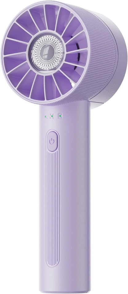 Mini Portable Handheld Turbo Fan 4 Speed High Velocity Personal Cooling Device Purse Travel Essential for Vacation/Beach/Trip
